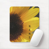 Sunny Sunflower Closeup Custom Muismat (Met muis)