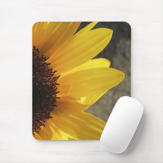 Sunny Sunflower Closeup Muismat (Met muis)