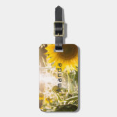 Sunny Sunflower Field Bagagelabel (Voorkant verticaal)