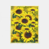 Sunny Sunflower Fleece Blanket (Voorkant)