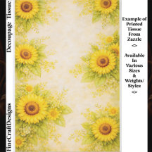 Sunny Sunflower Floral Border Design FE7 Decoupage