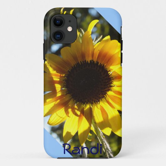Sunny Sunflower iPhone 5 hoesje *personalize* (Achterkant)