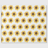 'Sunny Sunflower' Matte Gift Wrap Cadeaupapier (Vlak)