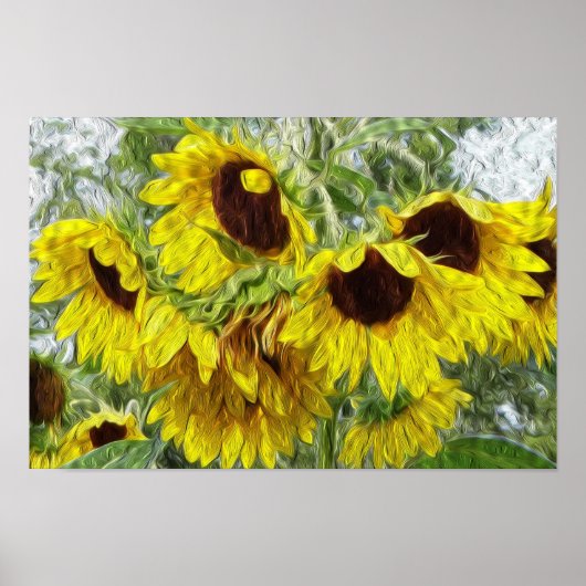 Sunny Sunflower Morn Poster (Voorkant)