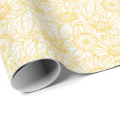 Sunny Sunflower Pattern Cadeaupapier (Rol Hoek)
