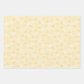 Sunny Sunflower Pattern Inpakpapier Vel (Voorkant 3)