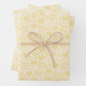 Sunny Sunflower Pattern Inpakpapier Vel (In situ)