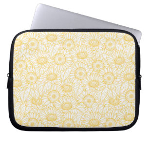 Sunny Sunflower Pattern Laptop Sleeve
