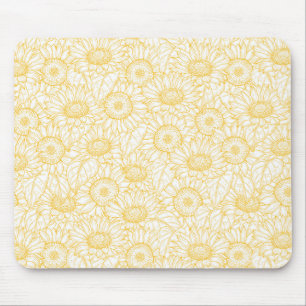 Sunny Sunflower Pattern Muismat