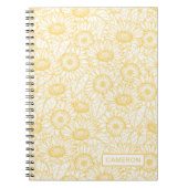 Sunny Sunflower Pattern Notitieboek (Voorkant)