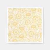 Sunny Sunflower Pattern Servet (Voorkant)