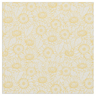 Sunny Sunflower Pattern Stof