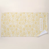 Sunny Sunflower Pattern Strandlaken (Voorkant)