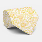Sunny Sunflower Pattern Stropdas (Opgerold)