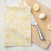 Sunny Sunflower Pattern Theedoek (Quarter Fold)