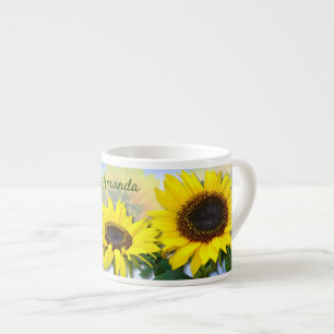 Sunny Sunflower Specialized Custom Text Espresso Espresso Kop