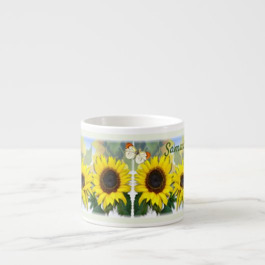 Sunny Sunflower Specialized Custom Text Espresso Espresso Kop (Voorkant)