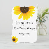 Sunny Sunflower Uitnodiging (Staand voorkant)