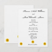 Sunny Sunflower Wedding Uitnodiging (Voorkant / Achterkant)