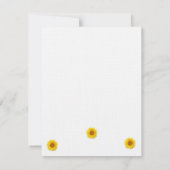 Sunny Sunflower Wedding Uitnodiging (Achterkant)