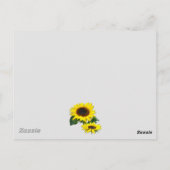 Sunny Sunflowers Briefkaart (Achterkant)
