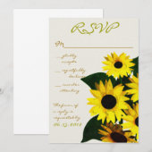 Sunny Sunflowers -rsvp kaarten (Voorkant / Achterkant)