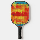 Sunny Sunset Kleurrijke Abstracte Kunst Gepersonal Pickleball Paddle (Achterkant)