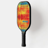 Sunny Sunset Kleurrijke Abstracte Kunst Gepersonal Pickleball Paddle (Links)