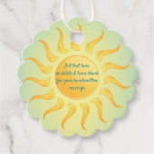 Sunny Sunshine Design Favor Kaart Bedankjes Labels (Voorkant)