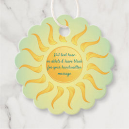Sunny Sunshine Design Favor Kaart Bedankjes Labels