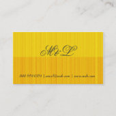 Sunny Sunshine Textured Brick Pattern in Gold Visitekaartje (Achterkant)