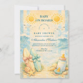 Sunny Surf Vibes Baby Shower Kaart (Voorkant)
