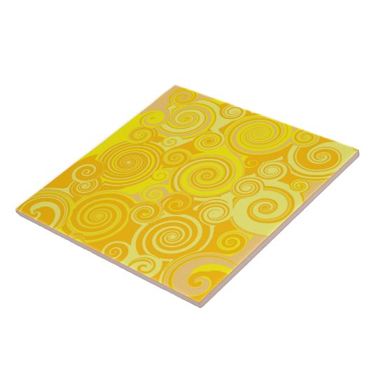 Sunny Swirl Bathroom Tile Tegeltje (Zijkant)