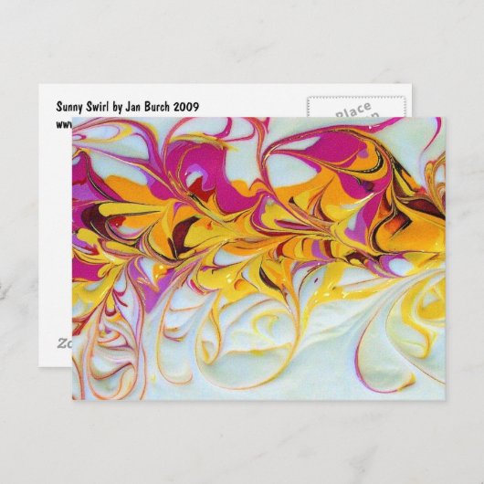 Sunny Swirls Briefkaart (Voorkant / Achterkant)