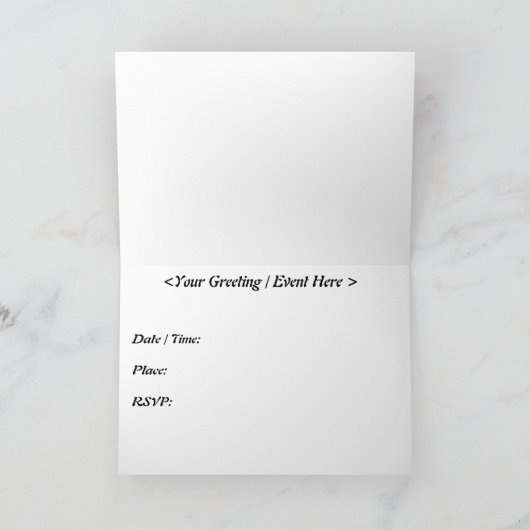 Sunny Swirls Invitation Kaart (Binnen)