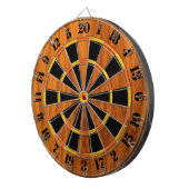 Sunny Teak Veneer Print voor een speeltje Dartbord (Voorkant Rechts)