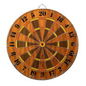 Sunny Teak Veneer Print voor een speeltje Dartbord (Voorkant)