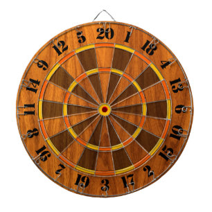 Sunny Teak Veneer Print voor een speeltje Dartbord