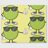 Sunny Tennis Ball Cadeaupapier (Vlak)