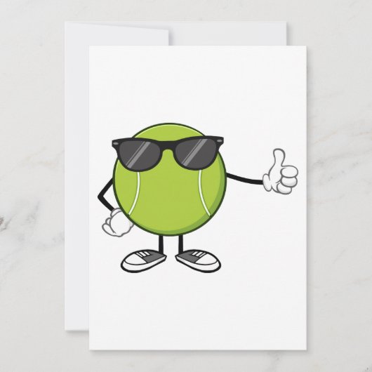 Sunny Tennis Ball Kaart (Voorkant)