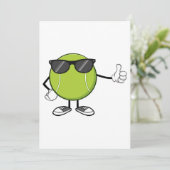 Sunny Tennis Ball Kaart (Staand voorkant)