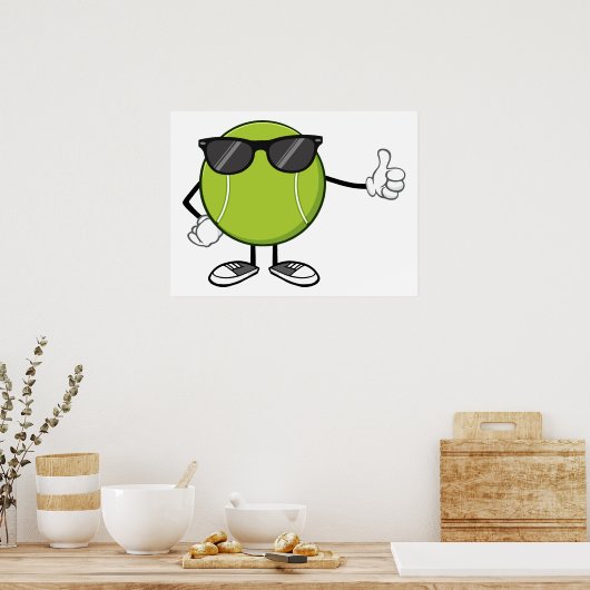 Sunny Tennis Ball Poster (Keuken)