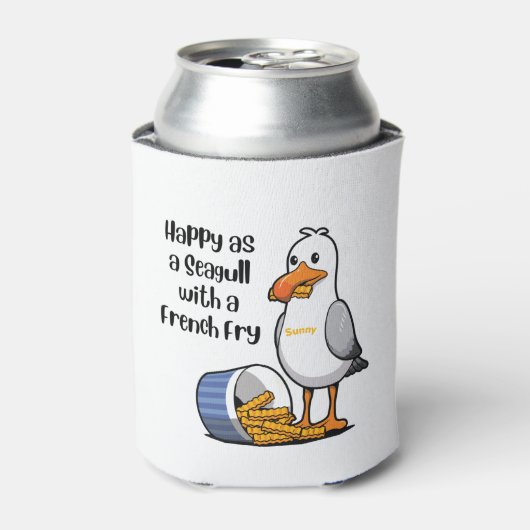 Sunny the Seagull met French Fries Koelbox Blikjeskoeler (Blikje Voorkant)