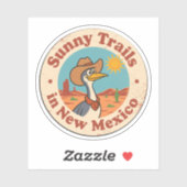 Sunny Trails_ kunstwerk van de woestijn van New Me Sticker (Vel)