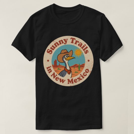 Sunny Trails_ kunstwerk van de woestijn van New Me T-shirt (Design voorkant)