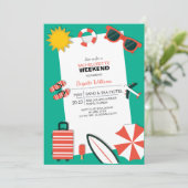 Sunny Travels Uitnodiging (Staand voorkant)