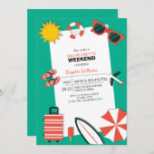 Sunny Travels Uitnodiging (Voorkant / Achterkant)