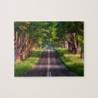 Sunny Trees Road puzzel Legpuzzel