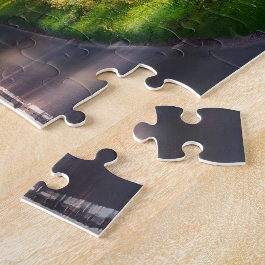 Sunny Trees Road puzzel Legpuzzel (Zijkant)