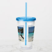 Sunny Tropical Beach Ocean Paradise Acryl Drinkbeker (Rechts)